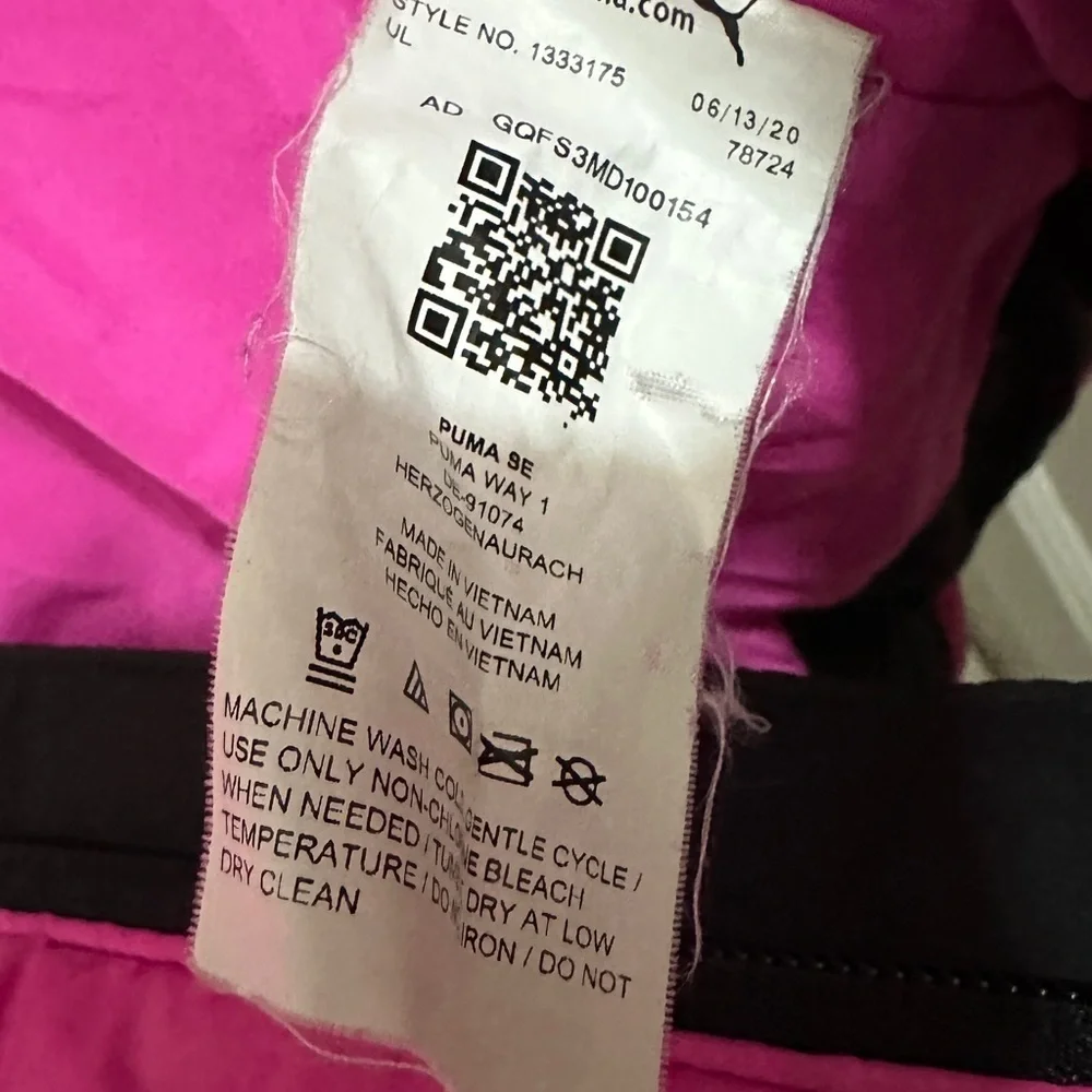 342 PUMA | EUC Girls Pink & Black Colorblock Puffer Vest – Size XS (5/6)